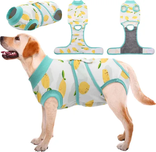 Vista 48 de Kuoser - Traje de recuperación posterior a la cirugía para perros y gatos, camisa profesional y vendaje de heridas abdominales, reemplaza collar