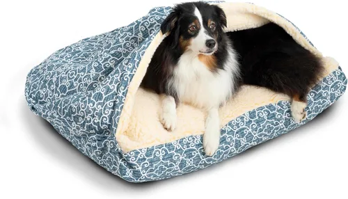 Vista 11 de Snoozer Pet Products Cama de lujo para perros estilo cueva rectangular con microserraje, pequeña, antracita