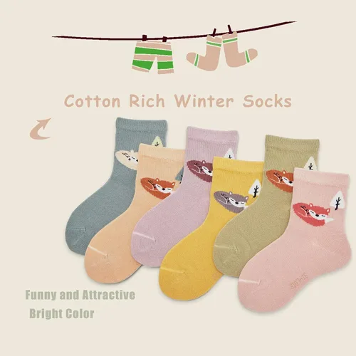Vista 48 de Aisyee Calcetines de algodón para niños, calcetines sin costuras para niños, calcetines coloridos de cuarto de punto, paquete de 6