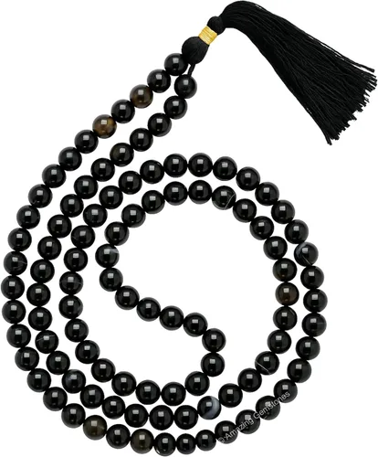 Vista 103 de Collar y Pulsera de Cuentas de Oración Japa Mala de Amazing Gemstone, 108 Cuentas para Meditación turquesa (African Turquoise)