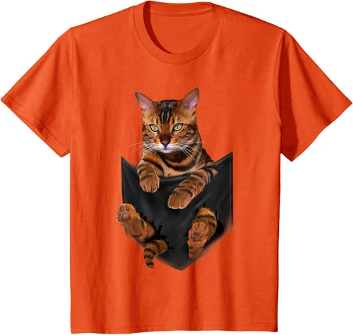 Vista 67 de Camiseta de bolsillo con estampado de tigre y gato Negro