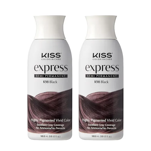 Vista 6 de Kiss Express Color de cabello semipermanente – Tinte vívido y altamente pigmentado para cabello vibrante, fórmula suave, cobertura de canas, pH