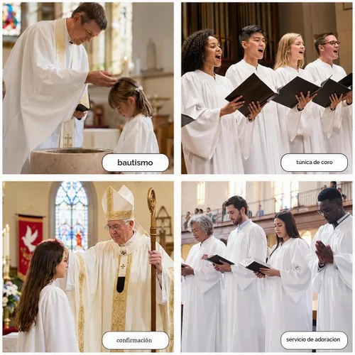Vista 5 de Unisex Matte Choir Robes for Church &Graduation Gown Only,Graduation Robe,Judge Robes Negro
