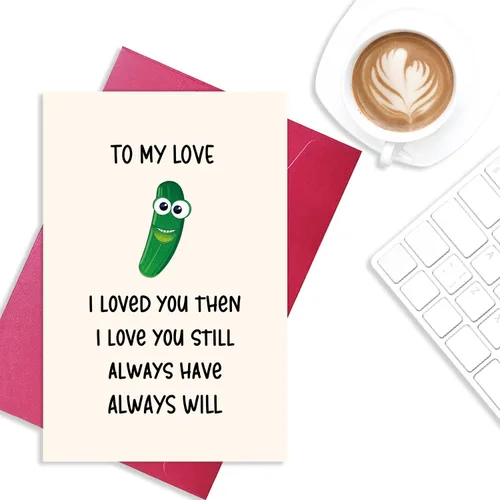 Vista 2 de Divertida tarjeta del día de San Valentín para ella él, tarjeta de aniversario para esposa, marido, regalo romántico para novio, novia, tarjeta