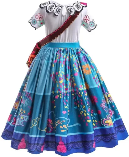 Vista 2 de Lgandpg - Disfraz de Madrigal para niñas Traje de Mirabel Isabela para Halloween de 3 a 12 años