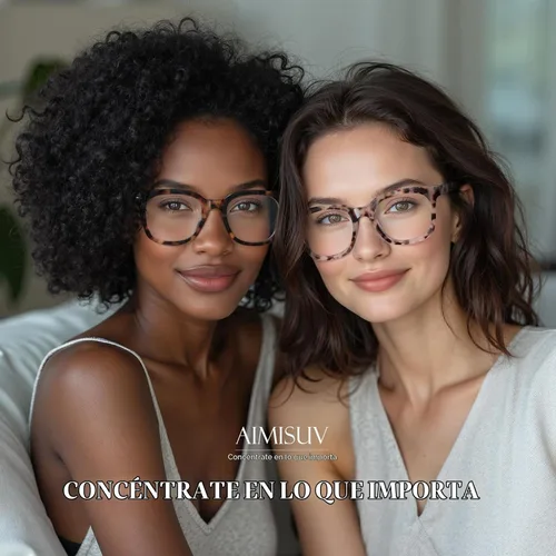 Vista 2 de Reading Glasses for Women Men - Blue Light Blocking Magnifying Readers,Square Anti-Glare Computer Eyeglasses Multi-01