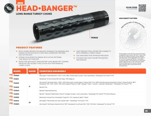 Vista 6 de TRUGLO Head Banger Turkey Choke Tube for Turkey Hunting