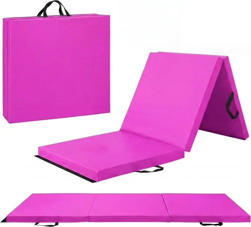 Vista 15 de Antsy Pants Colchoneta de gimnasia para niños, fácil de limpiar, resistente, plegable, acolchada, ligera, portátil, equipo de gimnasia para juego