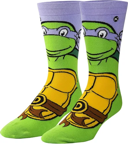 Vista 2 de Odd Sox, Nickelodeon TMNT Teenage Mutant Ninja Turtles, 90's Cartoon, Fun Socks