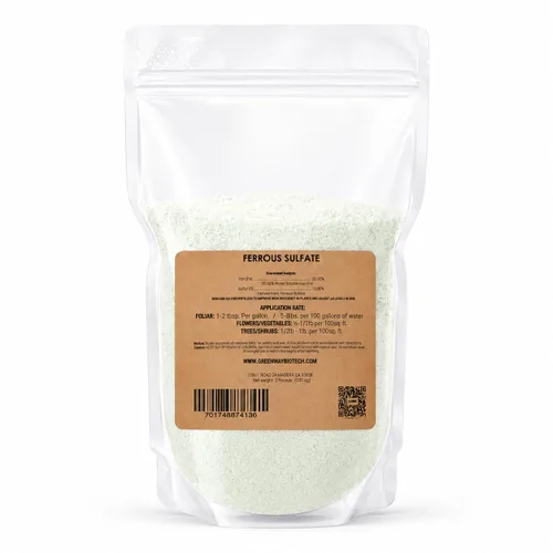 Vista 11 de Greenway Biotech Ferroso Sulfato 20% Fertilizante Fe de Hierro, Soluble en Agua con Azufre para Céspedes, Árboles, Arbustos, Verduras y Plantas