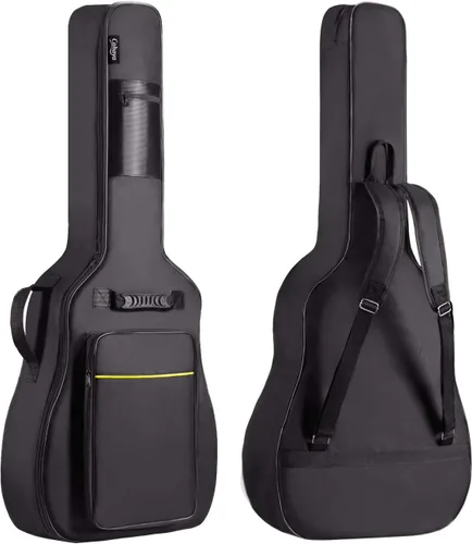 Vista 9 de CAHAYA CY0152 - Bolsa para guitarra acústica de 41 pulgadas, acolchado de 0.35 pulgadas, resistente al agua, correa de hombro ajustable doble