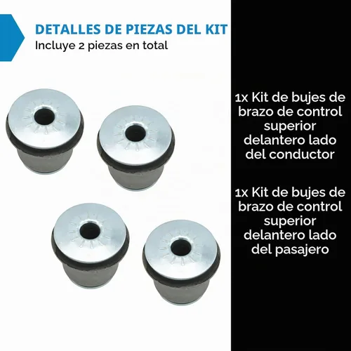 Vista 2 de TRQ Kit de bujes de brazo de control superior delantero de 2 piezas
