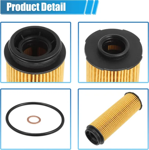 Vista 4 de X AUTOHAUX 6 piezas de repuesto de filtro de aceite de motor 11-42-7-826-799 Filtro de combustible de aceite para BMW 740i Base 3.0L L6 - Gasolina