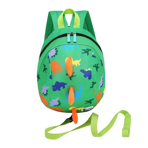Vista 12 de DB Mini mochila de dinosaurio para niños pequeños con correa, arnés para niños y bebés (azul oscuro)