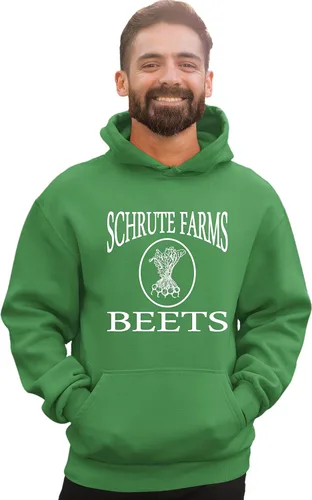 Vista 2 de Go All Out Schrute Farms Beets - Sudadera con capucha para hombre y mujer Verde Irlandés