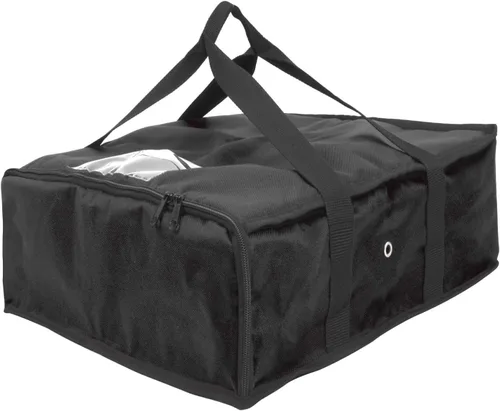 Vista 4 de Summit Ridge Bolsa aislada para entrega de alimentos Bolsas de pizza de 20 x 20 pulgadas para entrega, con cremallera con ventilación y bolsillo