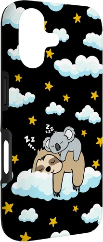 Vista 3 de Funny Sleeping Sloth with Baby Koala Mama Bear Napping Gift Case for iPhone 17