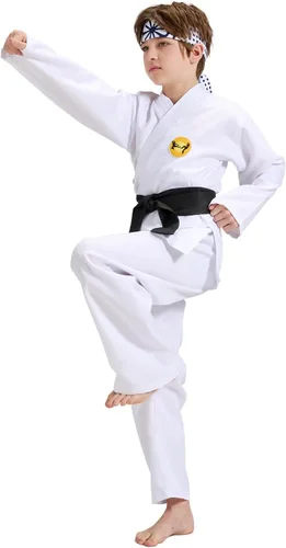 Vista 3 de Mahoon Karate Gi Costume for Kids with Belt & Headband