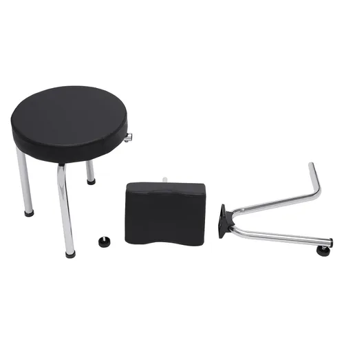 Vista 5 de Reposapiés de pedicura, taburete ajustable para pies, reposapiés, reposapiés, pedicura, soporte para reposapiés para Nail Tech Spa, salón de Negro