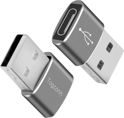 Vista 9 de Adaptador USB C a Micro USB, paquete de 2 unidades, USB tipo C (hembra) a micro USB (macho) Conector de conversión compatible con carga