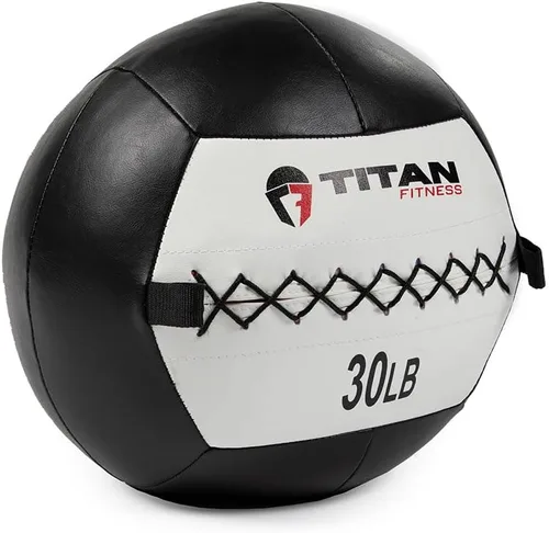Vista 9 de Titan Fitness Soft Leather Medicine Wall Ball Durable, Endurance, Cardio, Core Strength