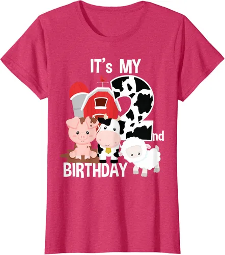 Vista 7 de Camiseta para fiesta de 2 años con texto en inglés "It's My 2nd Birthday", Negro