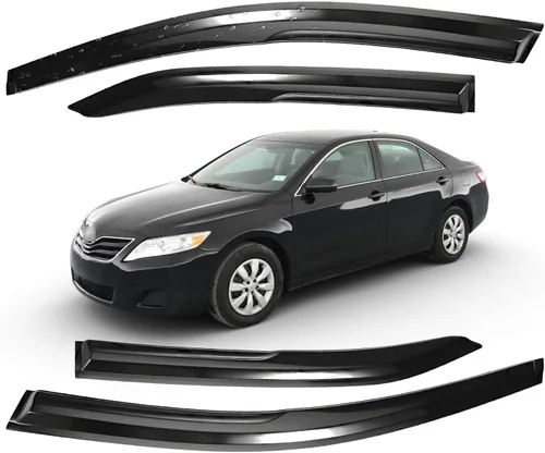 Vista 24 de Viseras para ventanas para Mazda 3 Sedán 4 puertas 2004 2005 2006 2007 2008 2009 estilo JDM Mugen, deflector de viento, protector solar y de lluvia