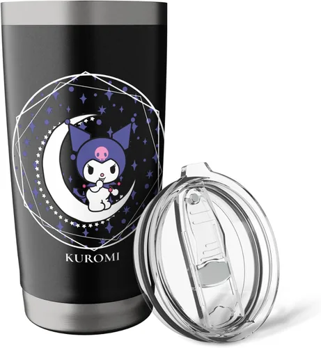 Vista 5 de Kuromi Vaso aislado de acero inoxidable cósmico