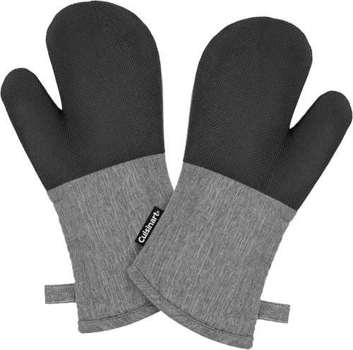 Vista 11 de Cuisinart Chambray - Guantes para horno de cocina, resistentes al calor Carbón