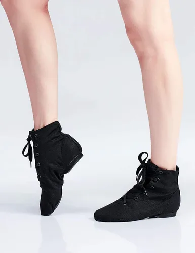 Vista 5 de Daydance Botas de jazz con cordones hasta el tobillo para niños, niñas, niños, mujeres, adultos