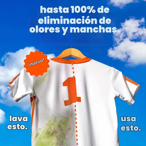 Vista 7 de Tide evo Detergente para ropa original que funciona en el 100% de las manchas comunes, detergente concentrado de viaje compatible con HE