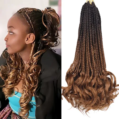 Vista 88 de Cabello para Trenzas Rizo Francés Color 1 Trenzas de Ganchillo Rizo Francés 10 Pulgadas Trenzas de Caja Cabello de Ganchillo para Mujeres y Niños