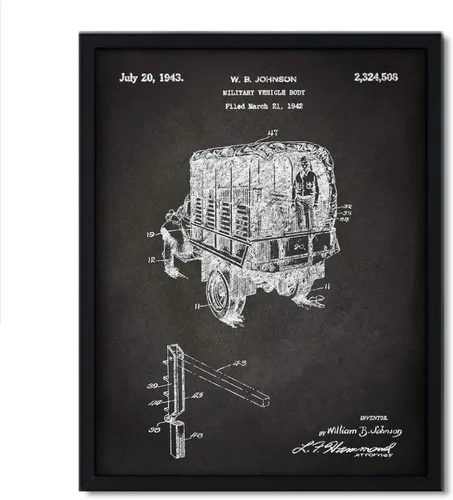 Vista 14 de Andaz Press Póster de decoración de pared con estampado de patente de pizarra, 8.5 x 11 pulgadas, aviones, trenes, automóviles, póster de patente