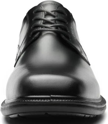 Vista 2 de SVNKE - Zapatos de vestir casuales con cordones para hombre, con puntera cuadrada, zapatos formales para caminar, negocios, zapatos cómodos para boda