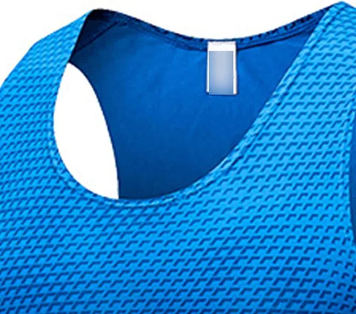 Vista 3 de Maiyifu-GJ Camiseta deportiva de secado rápido para hombre, sin mangas, de compresión, ajustada, para gimnasio, fitness, entrenamiento, secado