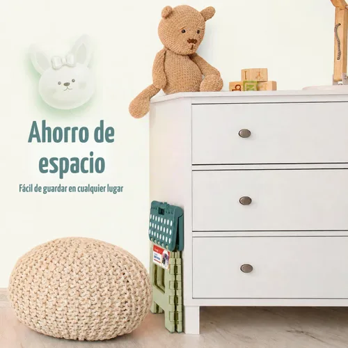 Vista 7 de ACSTEP Taburete plegable de 9 pulgadas, capacidad de 300 libras, taburetes plegables de plástico para niños y adultos, taburete plegable adecuado