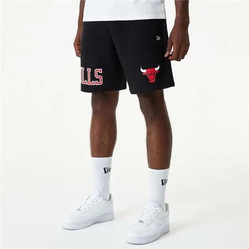 Vista 4 de Pantalones Cortos de Baloncesto para Hombre New Era NBA Chicago Bulls Negro