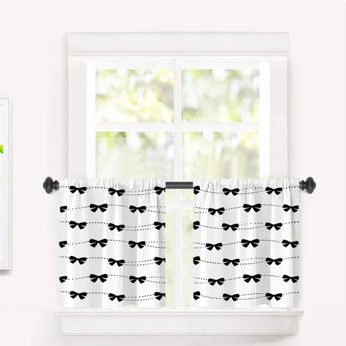 Vista 158 de Cortinas opacas de poliéster multicapa marrón con diseño de bosque natural, 2 unidades, 26 x 24 pulgadas