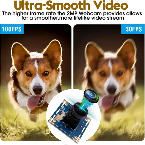 Vista 5 de Módulo de cámara USB 1080P gran angular de alta velocidad 0.142 in lente PC cámara para computadora Mini UVC USB2.0 Lightburn Cámara OV2710 Cámara
