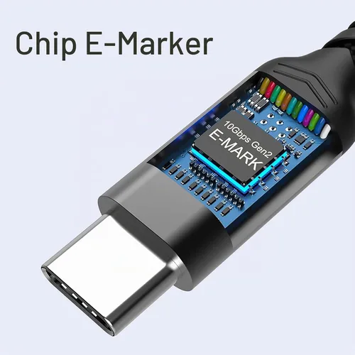 Vista 6 de Cable USB C de 100 W y 1.5 pies en ángulo recto, 2 paquetes