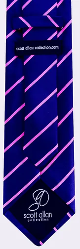Vista 37 de Scott Allan - Corbatas de rayas para hombre - Corbata tejida para hombre
