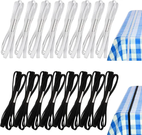 Vista 9 de Riakrum Correa elástica ajustable para mantel de mesa, cuerda elástica ajustable para sujetar la cubierta de mantel para picnic al aire libre