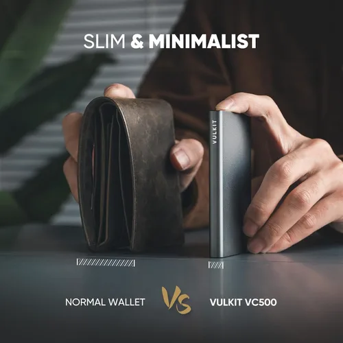 Vista 36 de VULKIT Cartera delgada minimalista para tarjetas VC500 VC500C, Rosado, Minimalista