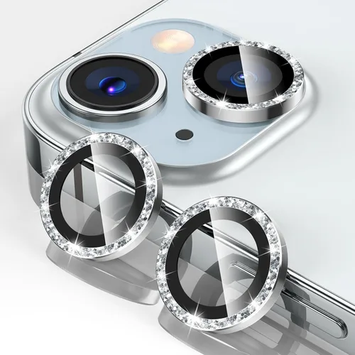 Vista 18 de Tensea Protector de Lente de Cámara para iPhone 13 mini/iPhone 13, Cubierta de Cámara de Vidrio Templado 9H Protector de Pantalla Anillo Individual