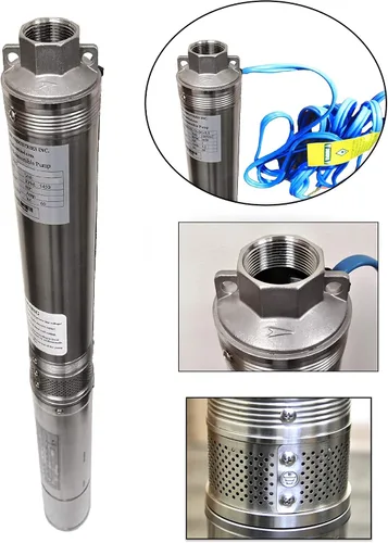 Vista 3 de Hallmark Industries - Bomba sumergible para pozo profundo, 2 HP, 230 V, 35 Gpm, 400 pies, acero inoxidable