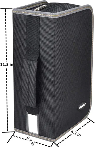 Vista 2 de Funda para CD y DVD, capacidad de 128 unidades, almacenamiento de DVD, soporte para discos de CD, estuche de CD, carteras VCD, estuche multimedia