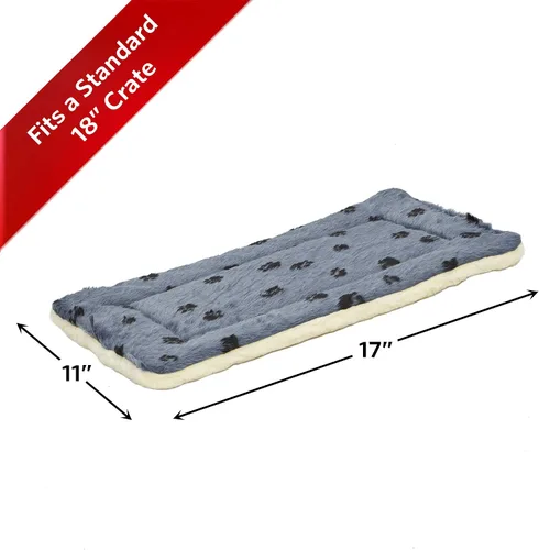 Vista 2 de Cama reversible para mascota, diseño en lana para perro o gato , Azul