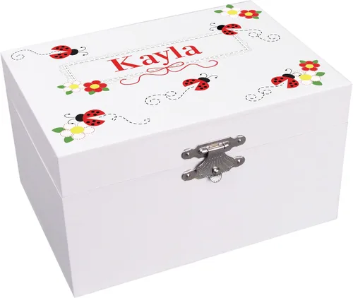 Vista 3 de My Bambino Joyero personalizado con diseño de mariquita y bailarina