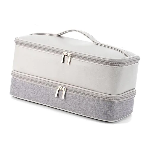 Vista 8 de Carrying Case, Fit for Shark Hair Dryer Double Layer Water Proof Hair Tools Travel Bag Storage Case for Curling Iron Attachments