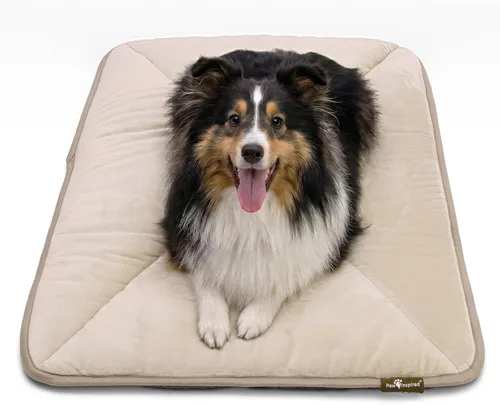 Vista 9 de Paw Inspired Self Heating Cat Pad & Dog Crate Mat, Thermal Warming Pet Bed (23x17 Inch, Gray)